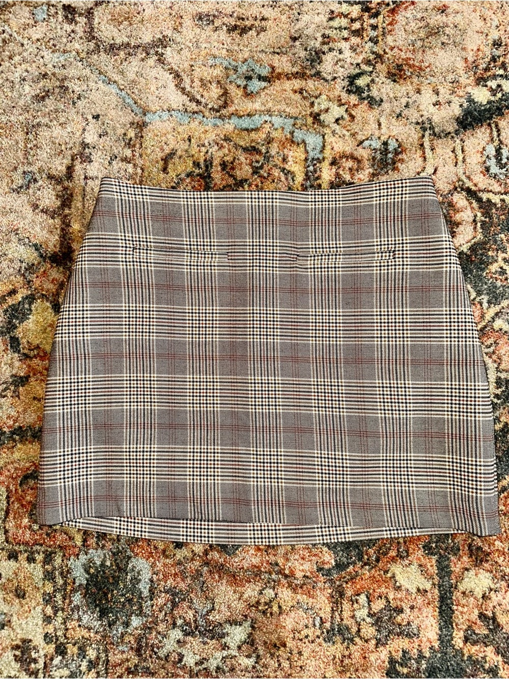 Zara Plaid Mini Skirt in Brown and Tan